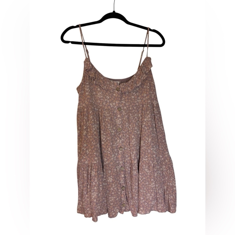 Dress Forum Floral Maxi Dress in Mauve size medium short and sleeveless